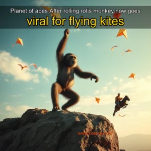 Read more about the article Planet of apes  After rolling rotis  monkey now goes viral for flying kites