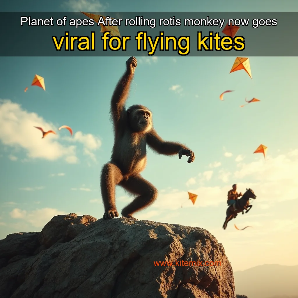 Read more about the article Planet of apes  After rolling rotis  monkey now goes viral for flying kites