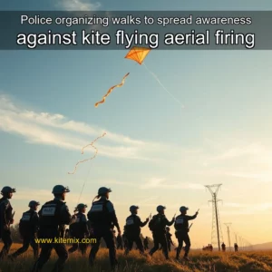 Read more about the article Police organizing walks to spread awareness against kite flying  aerial firing