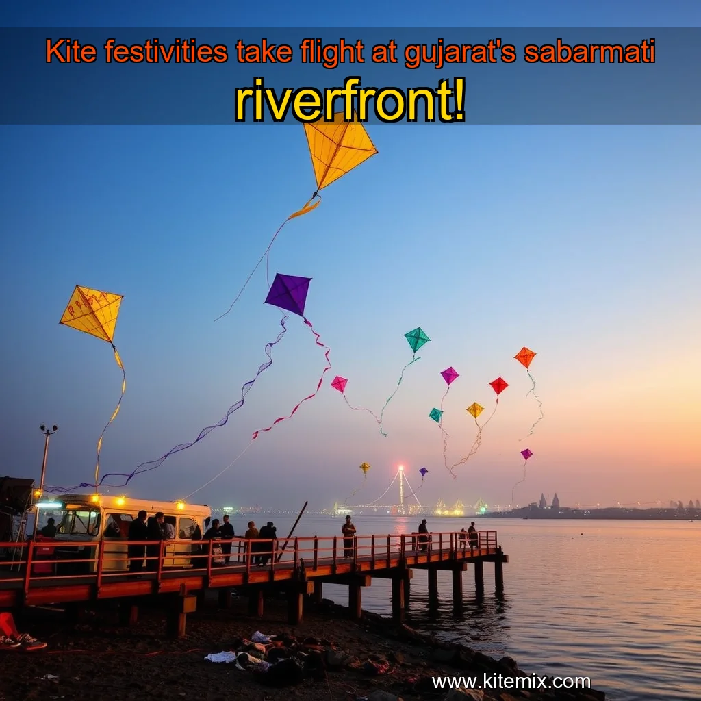 Read more about the article Kite festivities take flight at gujarat’s sabarmati riverfront!